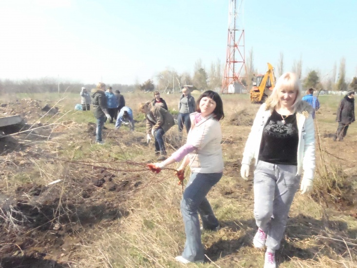 Уборка на территории больницы