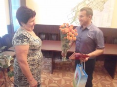 Поздравление председателя ТОС № 2 с юбилеем